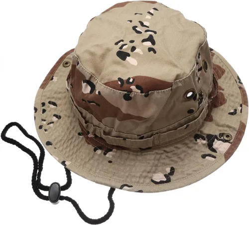 Miniatura 6 de Sombrero de cubeta para verano, para exteriores, para pescar, de safari, de caza, con correa ajustable