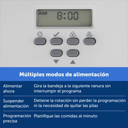 Miniatura 3 de Alimentador automático para perros PetSafe, 5 comidas, capacidad de 40 oz, plástico, para alimentos secos, para múltiples mascotas