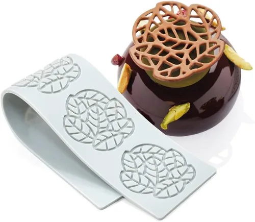 Miniatura 10 de Moldes de Silicona de Hojas Huecas Moldes de Chocolate Corazón de Enamorados Geometría Molde de Silicona 3D Chocolate Dulces Molde de Hojas