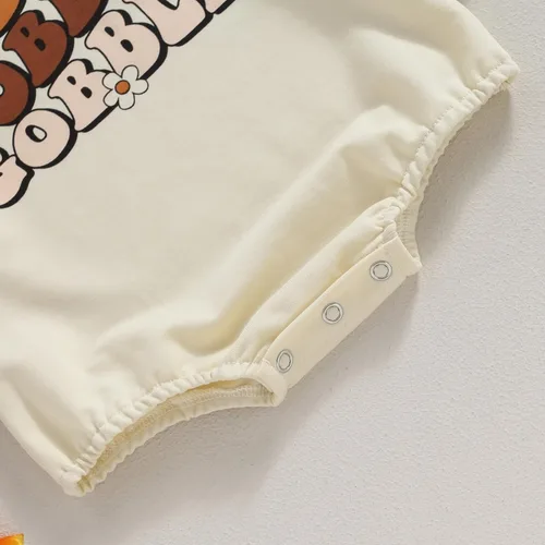 Miniatura 13 de FYBITBO Traje de Acción de Gracias para bebé, niña y niño, sudadera de pavo sin botones, mameluco de manga larga, linda ropa de otoño