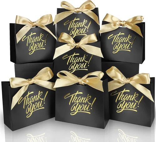 Pequeñas bolsas de regalo de agradecimiento – Paquete de 60 mini bolsas de dulces para cumpleaños, bodas, fiestas y días festivos – Cajas de 4.5 x