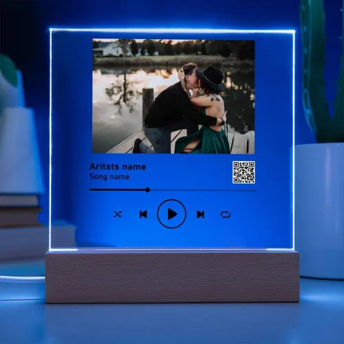 Miniatura 5 de Spotify de música personalizada en placa acrílica, placa personalizada de acrílico con tu canción y foto favoritas, placa acrílica con patas
