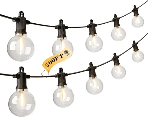 Miniatura 12 de Kawaya Tira de luces LED de 240 pies para exteriores, impermeable, regulable, G40, globo G40, iluminación para exteriores con 120 + 4 bombillas