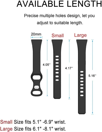 Miniatura 3 de Paquete de 5 correas delgadas compatibles con Samsung Galaxy Watch 4 5 6 Band 1.575 in 1.732 in, Galaxy Watch 5 Pro/Watch 4 6 Classic, correa