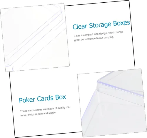Miniatura 7 de 12 cajas de póquer caja de plástico organizador de tarjetas de póquer de plástico caja organizadora transparente titulares de tarjetas de juego