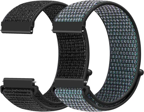 Miniatura 44 de Correas deportivas de nailon de 0.709 in de liberación rápida compatibles con Garmin Venu 4 1.614 in/3S 1.614 in/Venu 2S/Vivoactive 4S/Vivomove