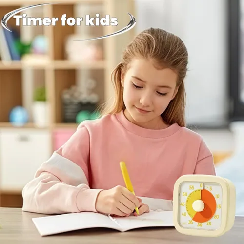 Miniatura 3 de Temporizador visual para niños, temporizador para el hogar, temporizador visual para niños de 60 minutos para aula, oficina en casa, reloj de cuenta
