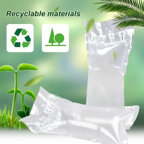Miniatura 5 de Almohadas de aire para envío, 200 bolsas de aire inflables (3.94 x 7.88 pulgadas, 60 μm) con bomba, película de cojín reciclable para embalaje