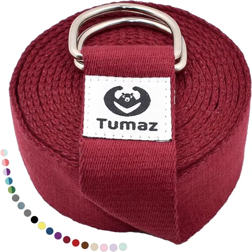 Miniatura 25 de Tumaz Yoga Strap/Stretch Bands [15+ Colors, 6/8/10 Feet Options] with Extra Safe Adjustable D-Ring Buckle, Durable and Comfy Delicate Texture - Best