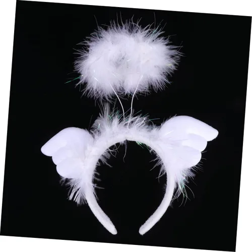 Miniatura 2 de balacoo 2 Pcs Teenage Girl Clothes Dresses Trendy Teen Girl Trendy Clothes Dress for Teen Girls Wings Headwear Angel Headband for Cosplay Black