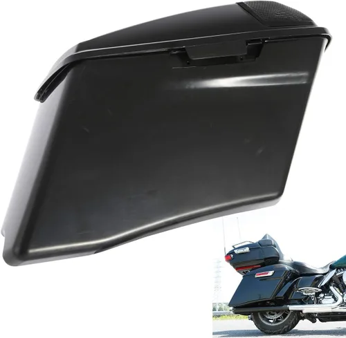 Miniatura 10 de Alforjas de ABS extendidas gris Gunship de 4 pulgadas para Harley Touring CVO Street Electra Glide 2014-2023