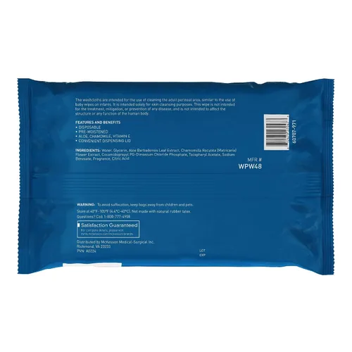 Miniatura 7 de McKesson Toallitas para Lavado, Perfumadas - Toallitas Húmedas Desechables para Adultos - Sin Alcohol - Fórmula Sin Enjuague - Paquete Suave