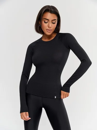 Miniatura 7 de Bona Fide Camisetas de compresión para mujer, camiseta corta de manga largacorta para mujer, diseñada para gimnasio, entrenamiento y correr