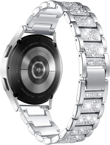 Miniatura 7 de Correa brillante para mujer compatible con Samsung Galaxy Watch 7 6 5 4 1.575 in 1.732 in/Watch 3 1.614 in/Samsung Active 2 1.575 in 1.732 in/Watch4