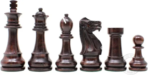 House of Chess - Piezas de juego de ajedrez para torneos - Piezas únicas de ajedrez Staunton Ringy Rosewood/Boj - Altura del rey: 3.75" (95 mm) - 2