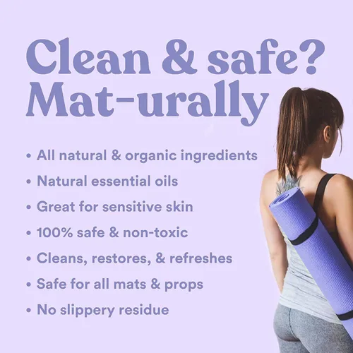 Miniatura 2 de ASUTRA Paquete de spray limpiador para esterillas de yoga (lavanda pacífica), 4 onzas líquidas (paquete de 2), sin residuos resbaladizos, aceites