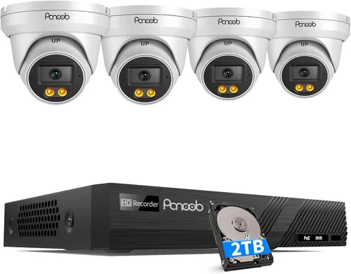 Miniatura 12 de Sistema de cámara de seguridad PoE, 4 cámaras IP bala con cable de 4 MP para exteriores, micrófono integrado para exteriores, detección de vehículos