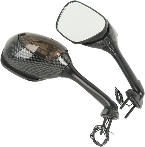 Miniatura 2 de TCT-MOTORPARTS Espejos de retrovisor de carbono con señal de giro LED Compatible con Suzuki GSXR1000 2005-2016; GSXR600/ GSXR750 2006-2025