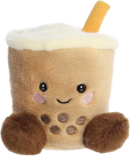 Aurora® Adorable animal de peluche Palm Pals™ Milky Tea Boba™, divertido peluche coleccionable para niños y adultos coleccionistas, perfecto para