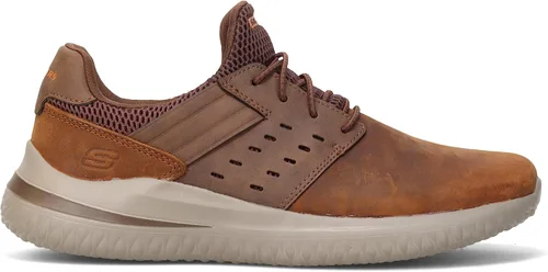 Miniatura 2 de Skechers Delson 3.0-Ezra - Tenis de cuero elástico para hombre, Marrón