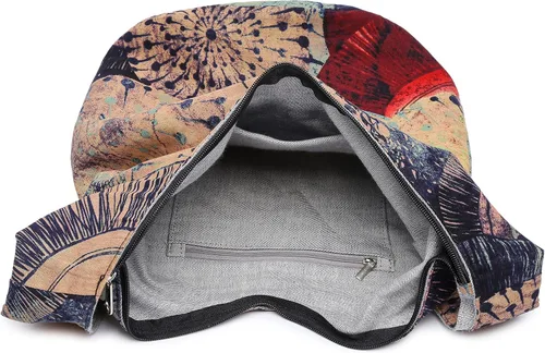 Miniatura 5 de Bolsa de hombro para mujer, de lona en estilo hippie/bohemio para llevar cruzada al hombro, disponible en diferentes colores y estampados