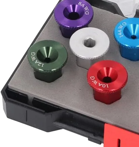 Miniatura 4 de Sonew Juego de herramientas de pelacables de taladro eléctrico para cables duros sólidos 6, 8, 10, 12, 14 AWG