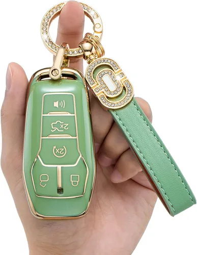 Miniatura 6 de Funda para llavero de TPU adecuada para Ford F150 F250 F350 F450 F551 Edge Explorer Smart Key Fob, Modelo A (negro).