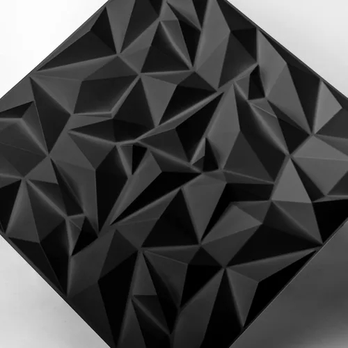 Miniatura 66 de Art3d Panel de Pared de Diamante 3D de PVC Dentado a Juego-Negro Mate, para Decoración Interior Residencial y Comercial Diamante mate negro