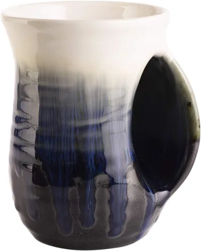 Miniatura 15 de Taza Calentadora de Manos, Cerámica de Cerámica Hecha a Mano y Pintada a Mano - El Bolsillo Contorneado Mantendrá el Calor de Tu Bebida Para