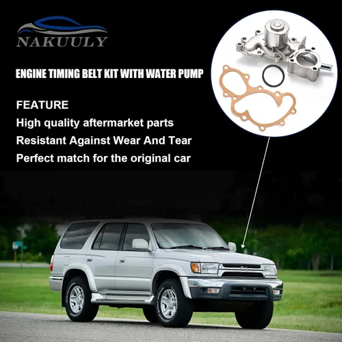 Miniatura 4 de Kit de correa de distribución del motor Nakuuly con bomba de agua compatible con Toyota 4Runner Tacoma Tundra T100 1995-2004 3.4L V6 5VZFE DOHC