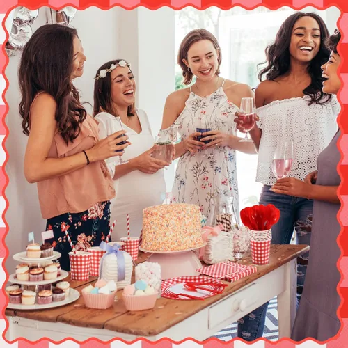 Miniatura 7 de Sieral 200 piezas de suministros de fiesta de cuadros rojos para 25 invitados, kits de vajilla desechable con platos de papel, vasos, servilletas
