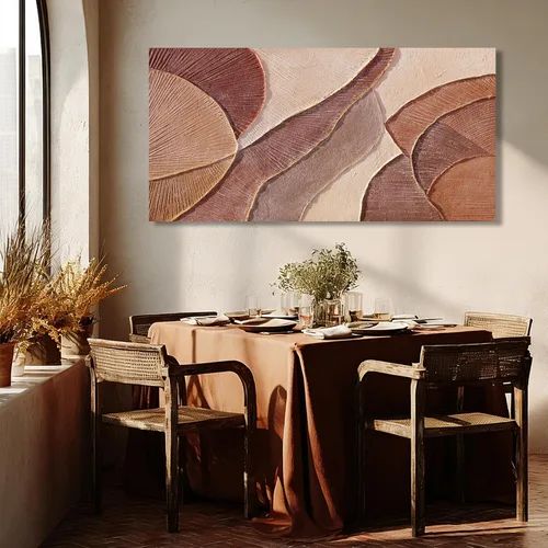 Miniatura 4 de Dolidoteart Arte de pared abstracto marrón beige, pintura al óleo pintada a mano para oficina, decoración de pared horizontal con textura grande