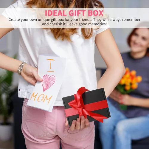 Miniatura 7 de Spakon Paquete de 50 cajas de envío, cajas de embalaje de cartón corrugado para pequeñas empresas, bonitas cajas pequeñas de cartón, cajas de cartón