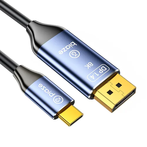 Cable USB C a DisplayPort 1.4 8K @60Hz 4K @240Hz, Thunderbolt 4/3 unidireccional a DisplayPort, cable USB C a DP de 32.4 Gbps para iPhone 15/16