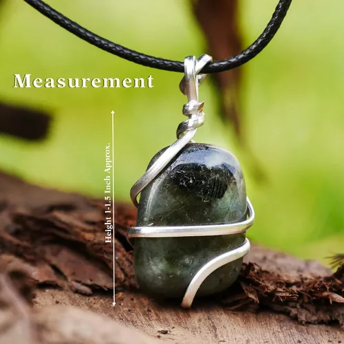 Miniatura 117 de PYOR Collar con colgante curativo de Reiki de cristal, gemas de buena suerte, prosperidad, riqueza, piedras preciosas naturales, collares de buena