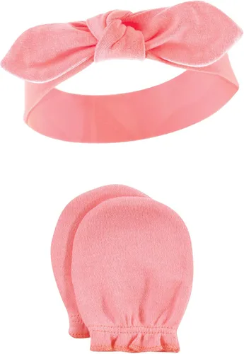 Miniatura 62 de Hudson Baby Conjunto de diadema de algodón y manoplas para rascar para bebé
