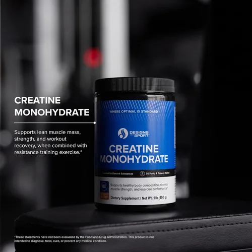 Miniatura 5 de Designs for Sport Polvo micronizado de monohidrato de creatina sin sabor – Certificado NSF para deporte, 90 porciones, apoya la recuperación