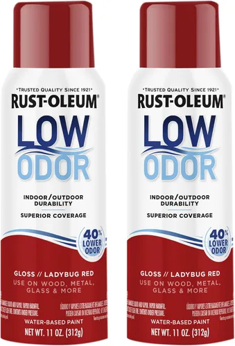 Miniatura 16 de Rust-Oleum Pintura en aerosol prémium de bajo olor, 11 onzas, concha marina brillante, paquete de 6 Seashell