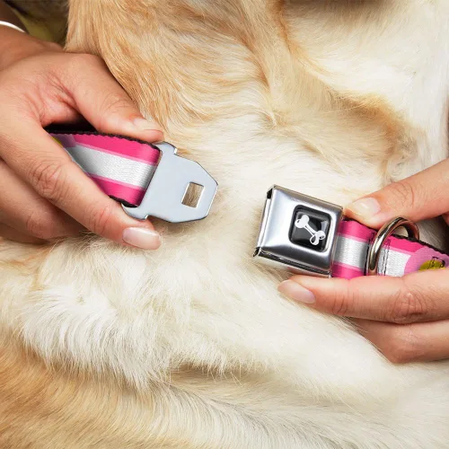 Miniatura 8 de Hebilla para cinturón de seguridad con cuello de perro, color rosa, rosa claro, amarillo de 22,8 a 15.2 in de ancho