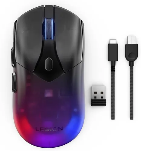 Miniatura 7 de Lenovo Legion M410 Mouse Inalámbrico RGB para Juegos – Mouse de 6 Botones con Agarre Palmar con 16,000 DPI, Batería Recargable de 53 Horas