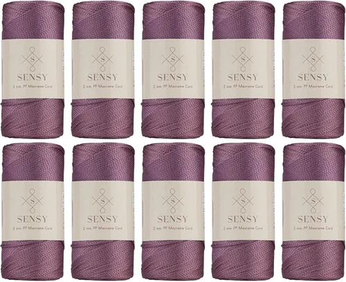 Miniatura 111 de Sensy Premium Cuerda de Poliéster de 2mm 251 Yardas Cuerda de Polipropileno 100% Cordón de Macramé 2mm Cordón para Bolsa de Ganchillo Cuerda