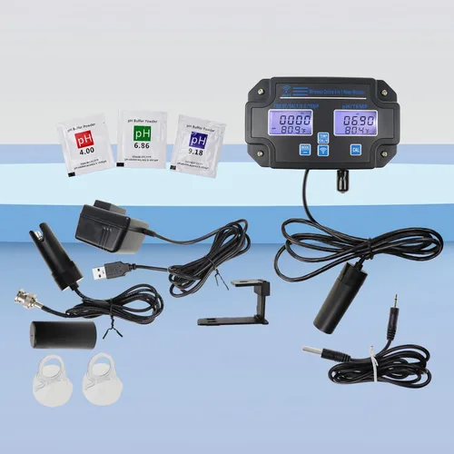 Miniatura 3 de Monitor EC pH para Hidroponía, Probador de Calidad de Agua 6 en 1 con Wi-Fi, Medidor Probador de pH, Monitor Continuo de pH PPM EC CF Humedad