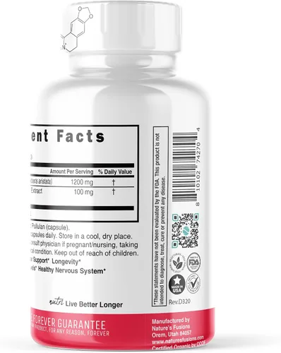 Miniatura 4 de Suplemento de dihidroberberina de 200 mg, 60 cápsulas, con canela de Ceilán orgánica, 54 veces más biodisponible que el HCL de berberina regular