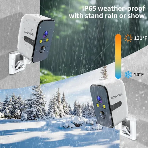 Miniatura 9 de Cámaras de Seguridad Inalámbricas para Exteriores e Interiores, Cámaras Horizontales de 180° para Seguridad del Hogar con Batería, Cámara WiFi