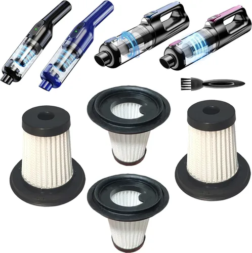 Paquete de 4 filtros Hepa de repuesto compatibles con aspiradora de mano inalámbrica MONOZEL VC026, filtros lavables funciona con SWMRDN VC007,