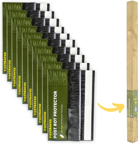 Miniatura 10 de Postsaver Pro-Wrap Standard Paquete de 5 Se adapta a postes cuadrados de 3 x 3 a 4 x 4 pulgadas y redondos de 3 a 5 pulgadas Protector