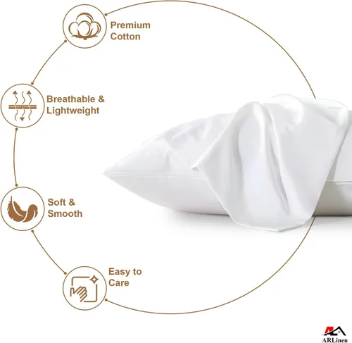 Miniatura 68 de ARlinen Juego de sábanas divididas tamaño Queen, 5 piezas, 100% algodón egipcio para camas ajustables, bolsillo profundo de hasta 16 pulgadas, juego