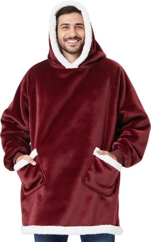 Miniatura 28 de Bedsure Manta con Capucha, Manta Portátil con Capucha como Regalos para Mamá, Regalos de Cumpleaños para Mujeres, Niños y Adolescentes, Sudadera