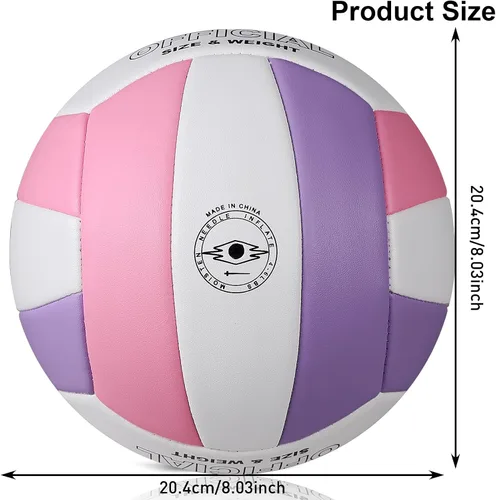 Miniatura 6 de Official Size 5 Volleyball, Soft Indoor Outdoor Volleyball for Game Gym Training Beach Play, 2 Pcs Per Pack with Pump Kit