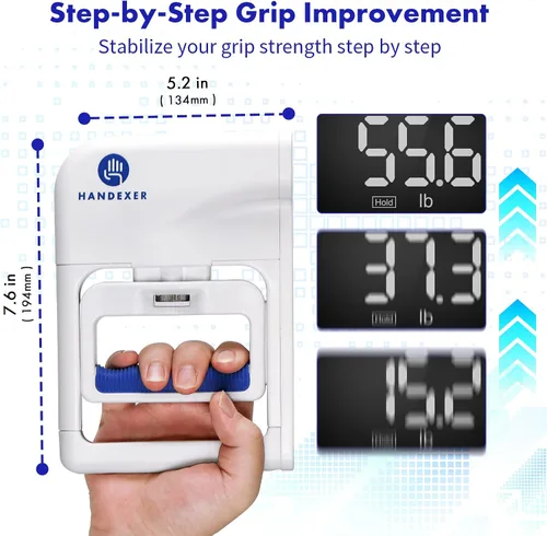 Miniatura 5 de Grip Strength Tester, Digital Hand Dynamometer FDA Registered with Backlit LCD for Grip Strength Testing and Training Probador de fuerza de agarre